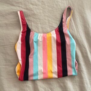 Solid & Striped One Piece in Multicolor Stripes, S